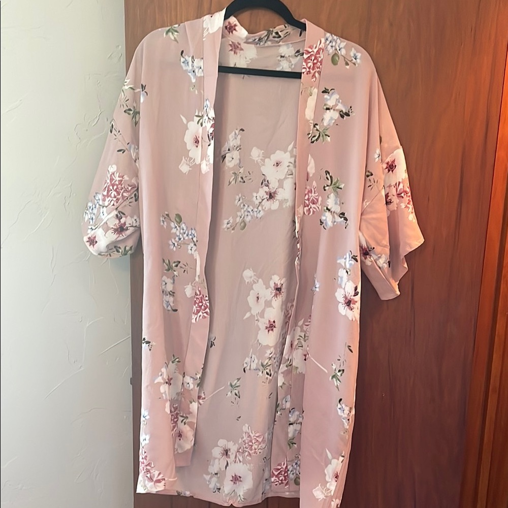 Floral Kimono Cardigan in Pink